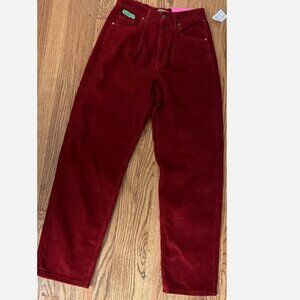 NEW Empyre Pants Womens 26 Burgundy Tori Corduroy Small